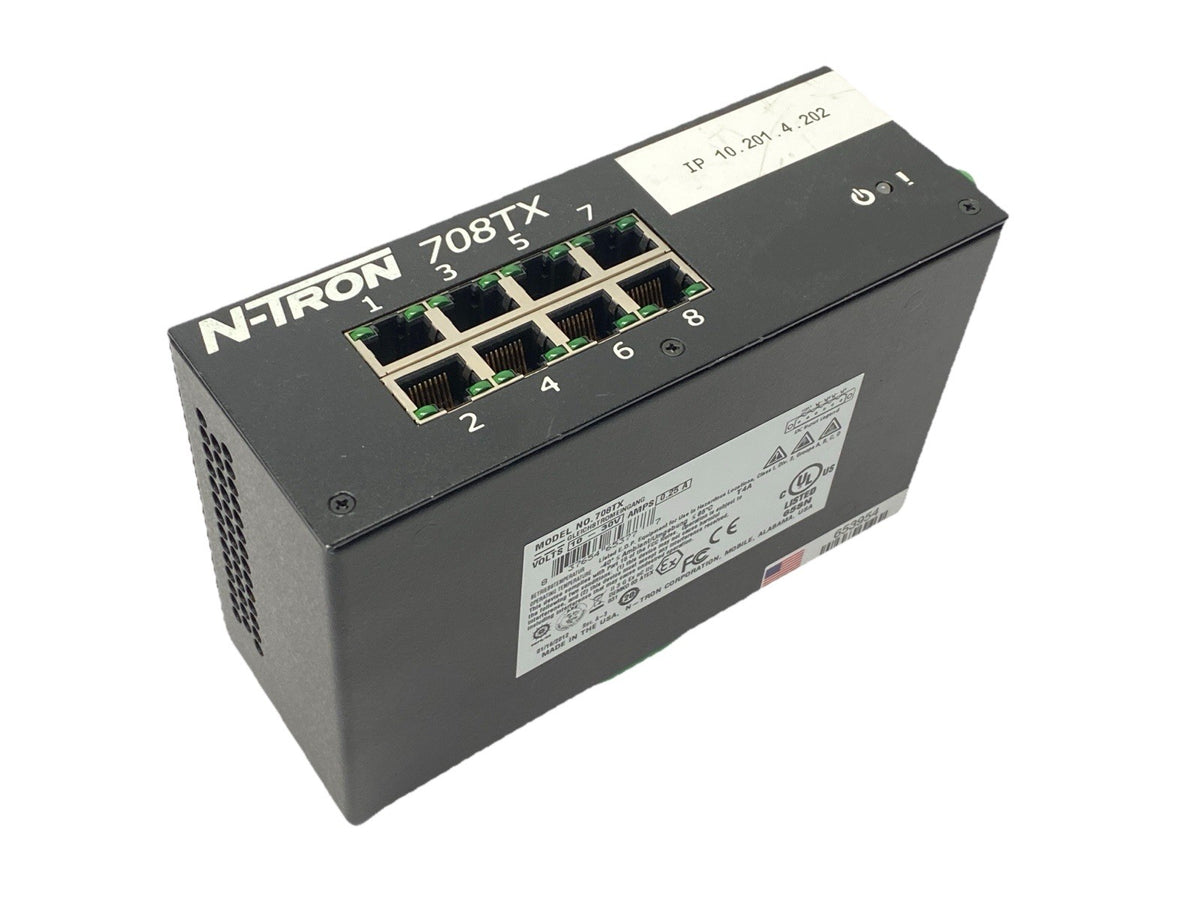 N-Tron 708TX Fully Managed Industrial Ethernet Switch with 8 Ports 10/