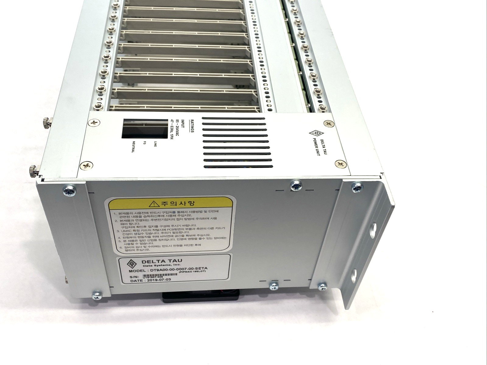 Delta Tau DT9A00-00-0007-00-SETA P/PMAC Chassis, 18 Slot Rack & Power Supply - Maverick Industrial Sales