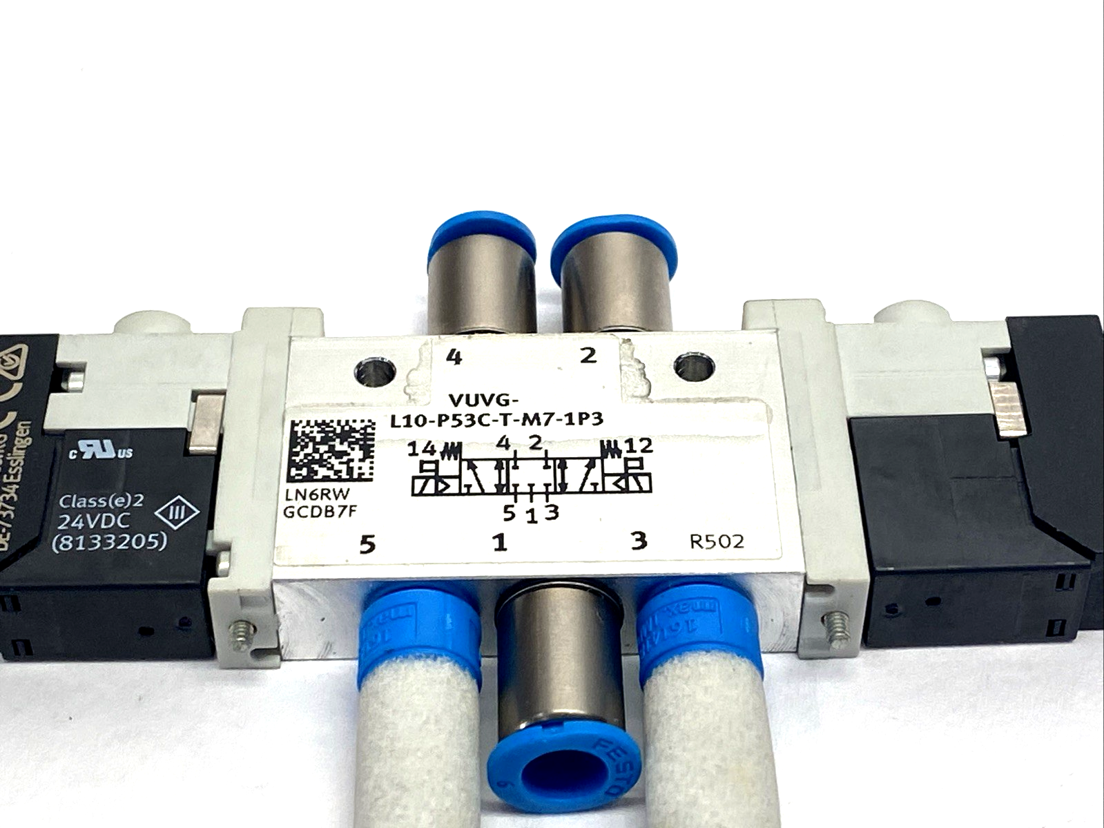 Festo VUVG-L10-P53C-T-M7-1P3 Air Solenoid Valve, 5/3, Closed 566476 - Maverick Industrial Sales