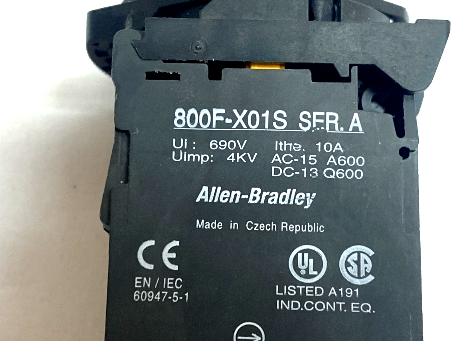 Allen-Bradley 800FP-MT44 E-Stop 22mm Twist-to-Release w/ 800F-X01S 1NC SM - Maverick Industrial Sales