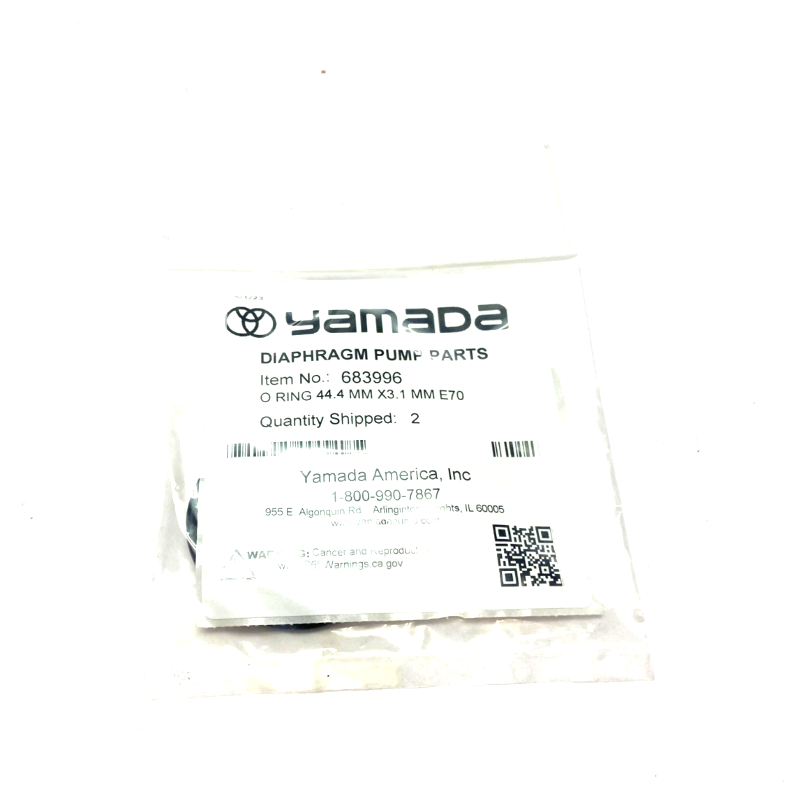 Yamada 683996 O-Ring Kit 44.4mm x 3.1mm E70 PKG OF 2 - Maverick Industrial Sales