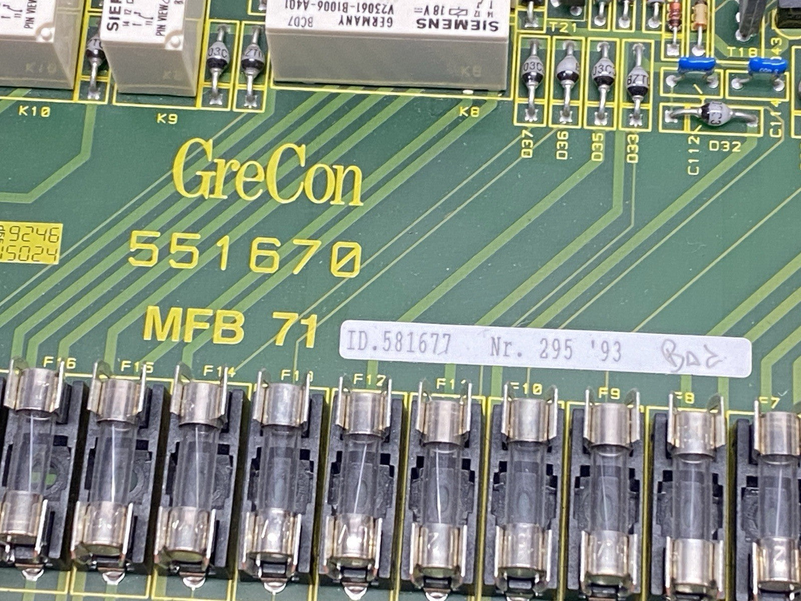 GreCon 581677 Multifunction Board MFB 71 - For parts or not working - Maverick Industrial Sales