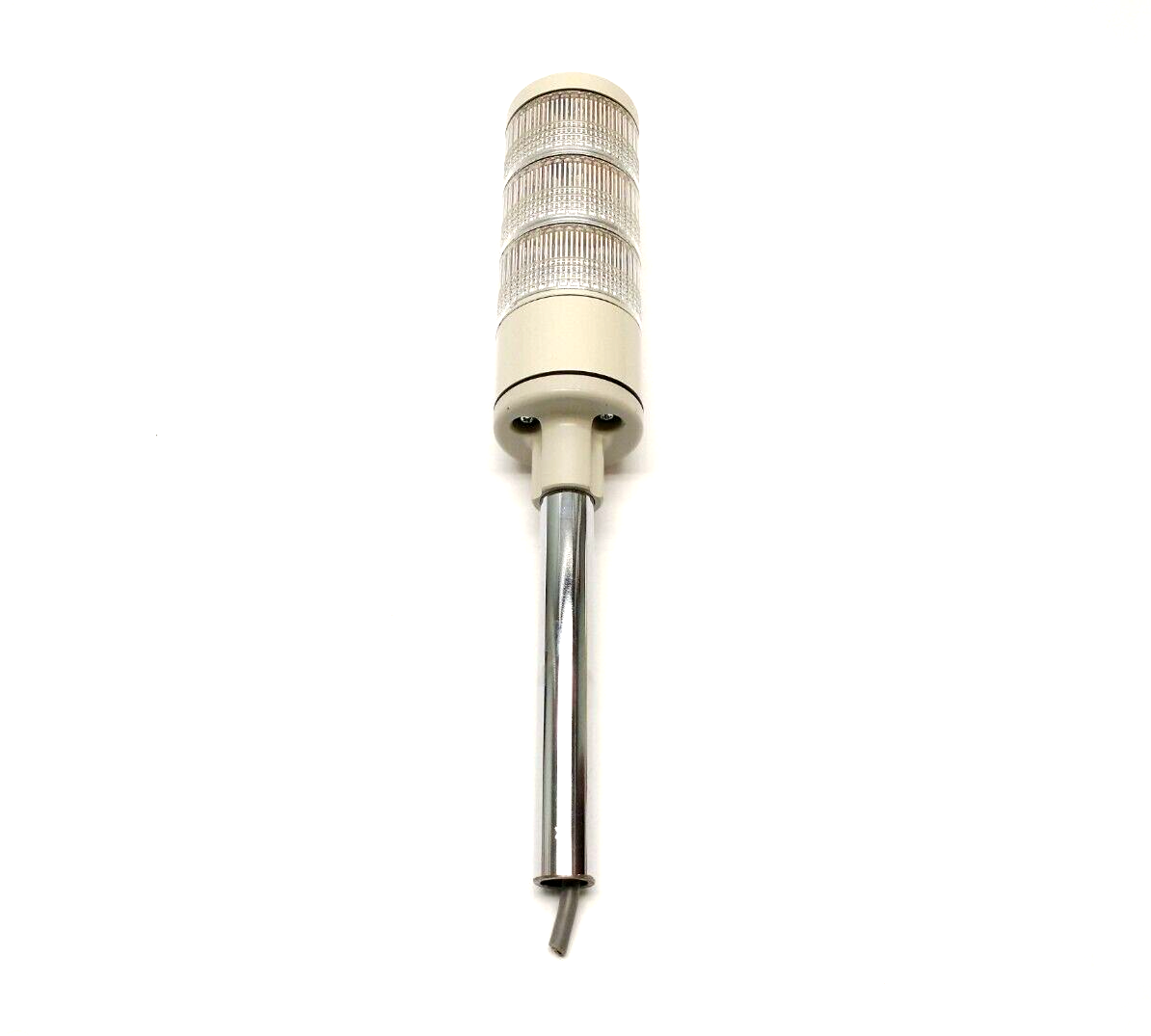 3-Tier White/Clear Light Indicator Beacon Signal Tower - Maverick Industrial Sales