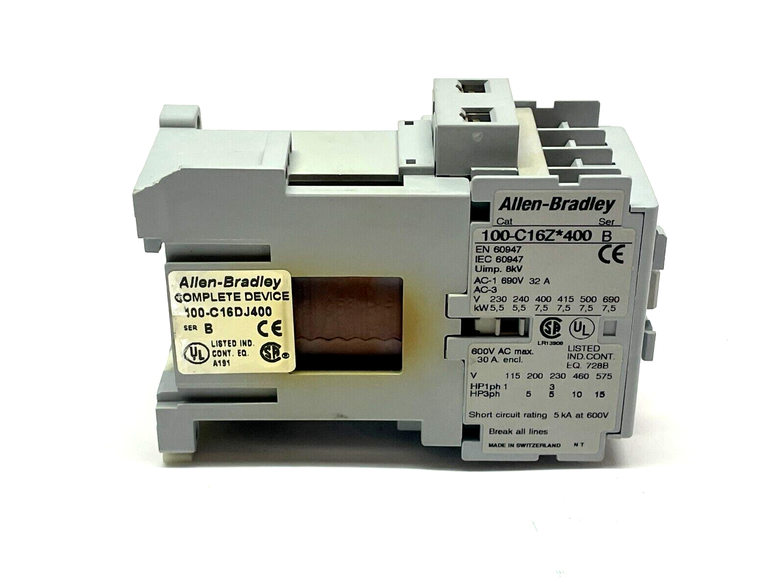Allen Bradley 100-C16DJ400 Ser. B General Purpose Contactor - Maverick Industrial Sales