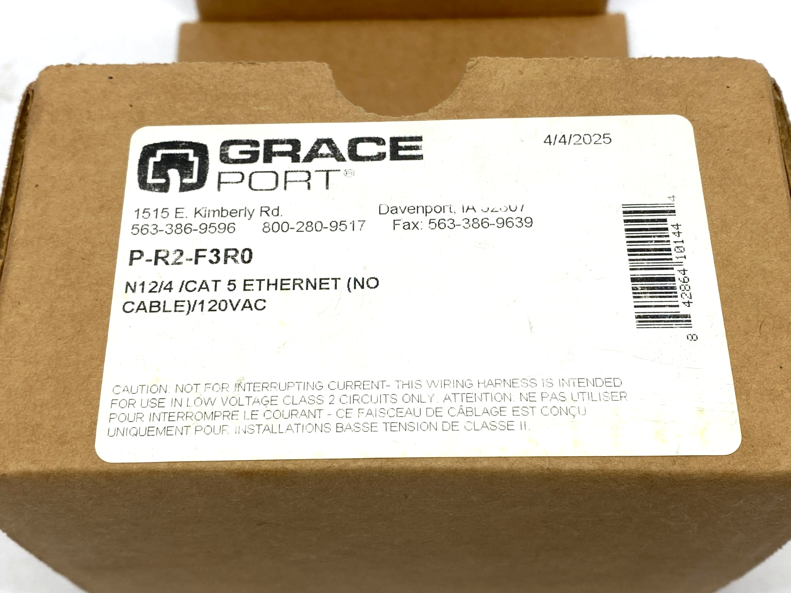 P-R2-F3R0 | Grace Port Ethernet Panel Interface Connector N12/4/CAT 5 RJ45 - New – Open box - Maverick Industrial Sales