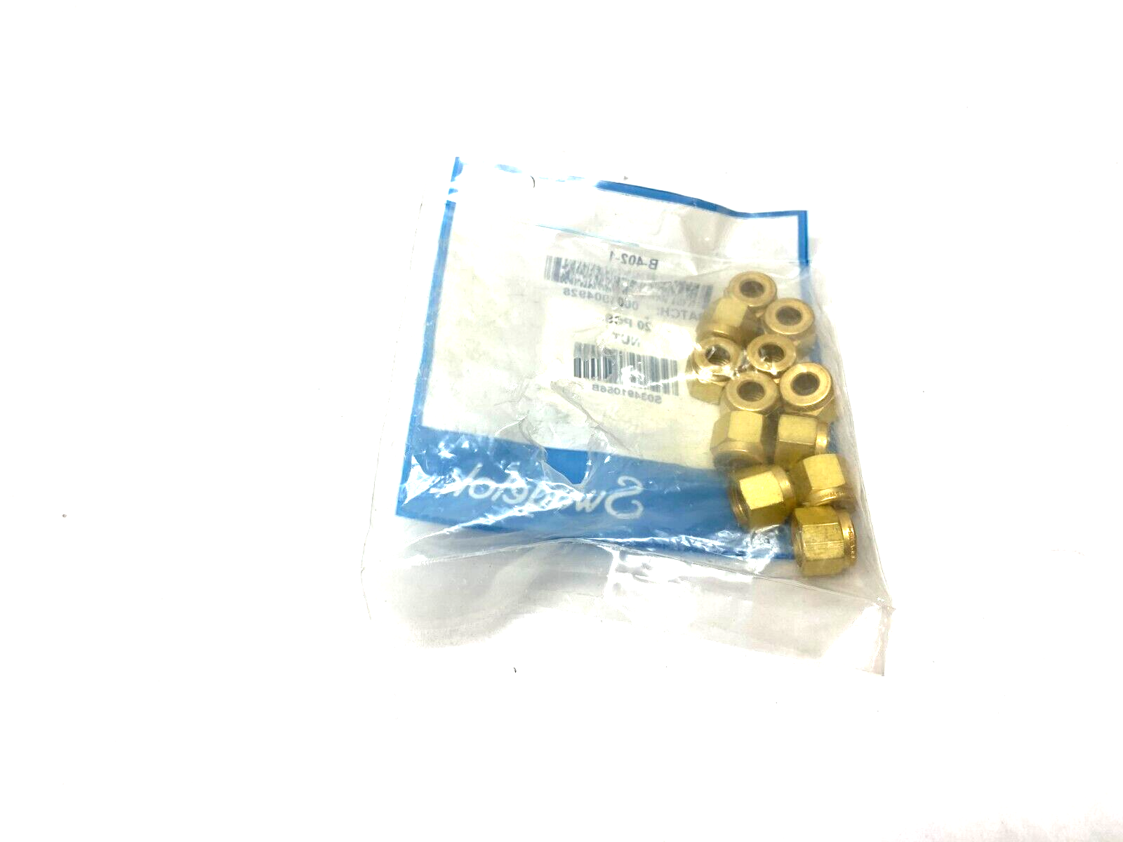Swagelok B-402-1 Brass Compression Nut for 1/4" Tube Fitting PKG OF 12 - Maverick Industrial Sales