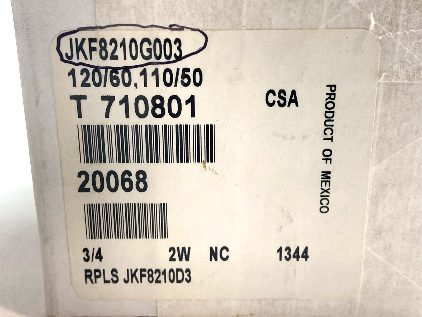 ASCO JFK8210G003 RedHat Valve 3/4" NPT NC Brass 120/60 110/50 - Maverick Industrial Sales