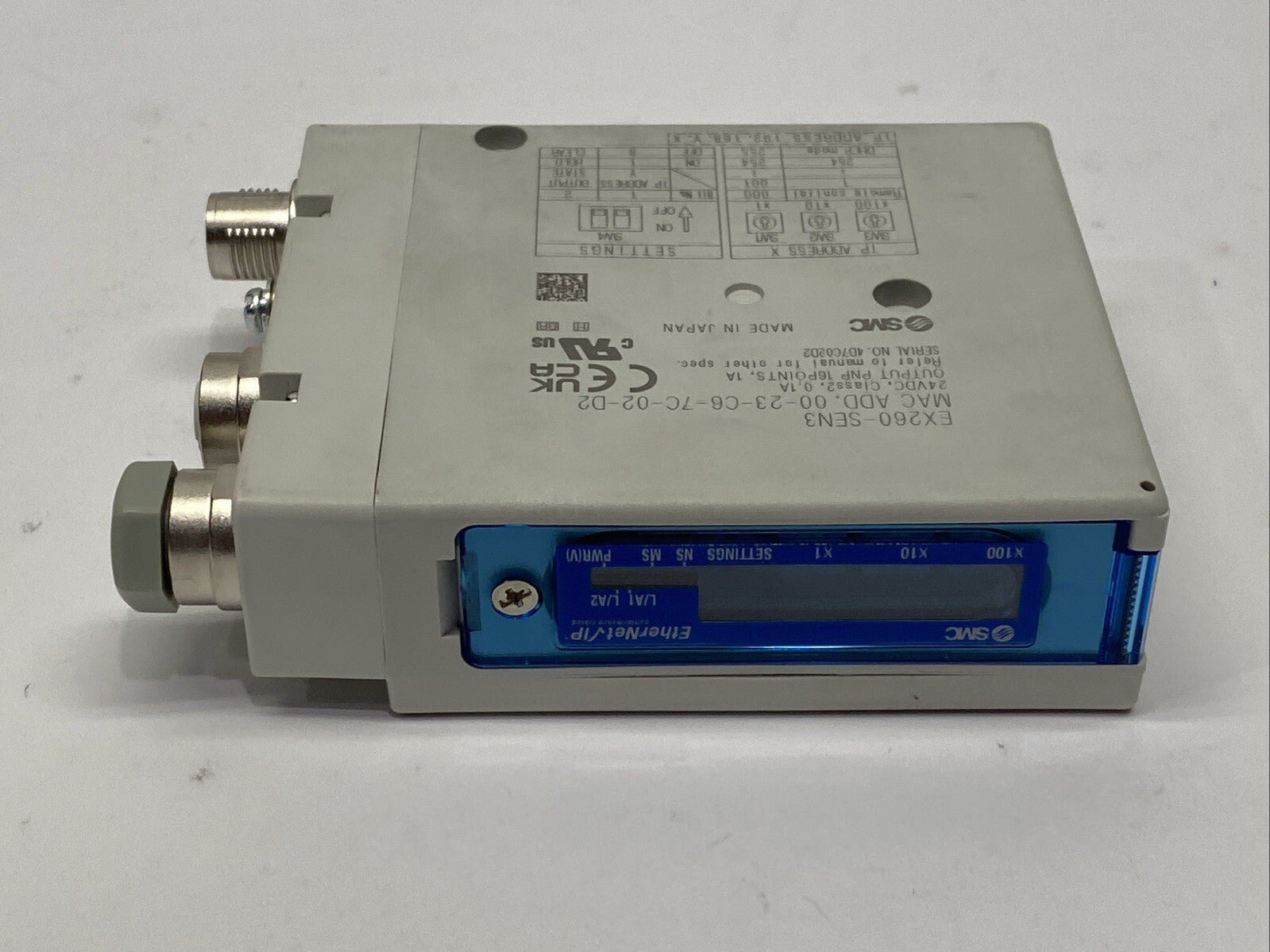 SMC EX260-SEN3 Compact Serial Interface Unit, 16 Point PNP, 24VDC - Maverick Industrial Sales