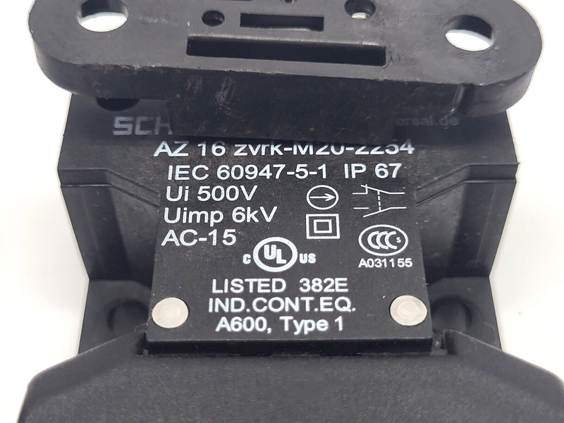 Schmersal AZ 16 zvrk-M20-2254 Safety Interlock Switch w/ Interlock - Maverick Industrial Sales