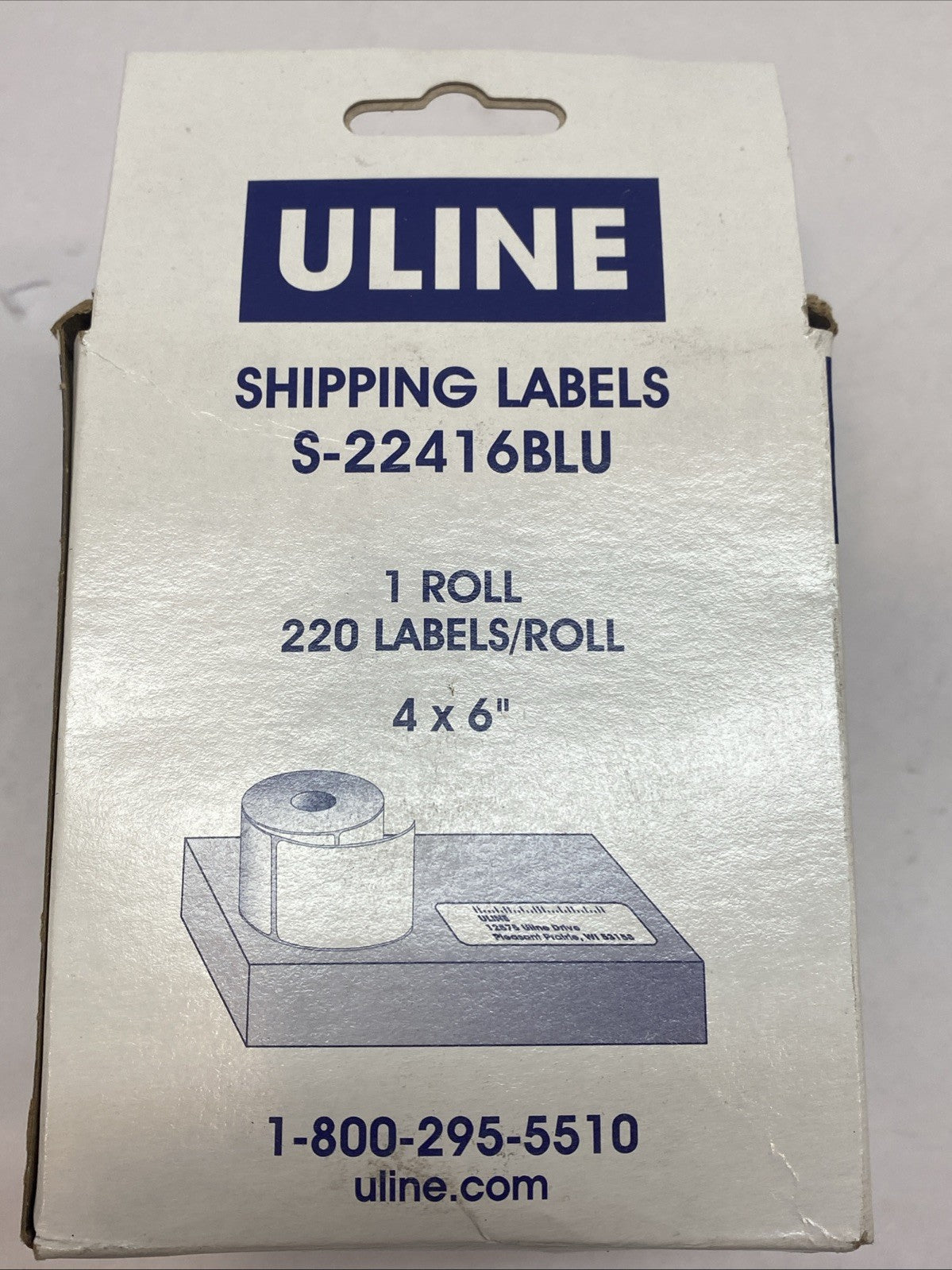 S-224166BLU | ULINE Blue Direct Thermal Labels 4″×6″ - New - Maverick Industrial Sales