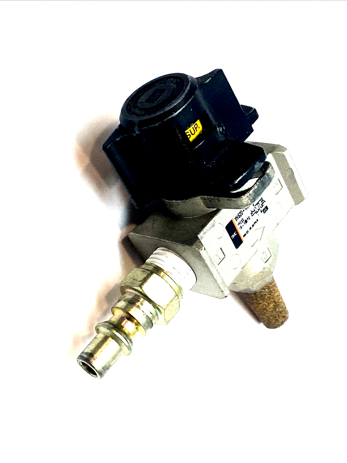 VHS20-N02-BZ | SMC 1/4" NPT Lockout Pressure Relief 3-Port Valve 15–145 PSI - Used - Maverick Industrial Sales
