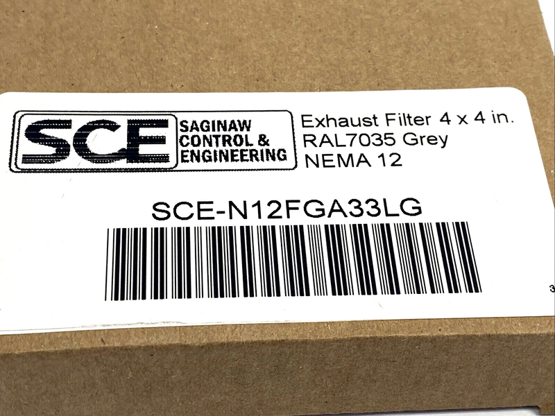 SCE Saginaw Control SCE-N12FGA33LG Exhaust Filter 4" x 4", Grey - Maverick Industrial Sales