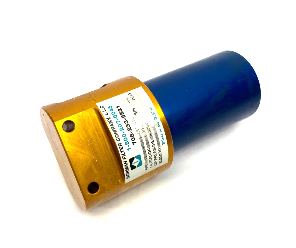 Norman Filter 4532AC-U345-LRF-DR2 High Pressure T-Type Filter 0.3-0.6 Micron - Maverick Industrial Sales