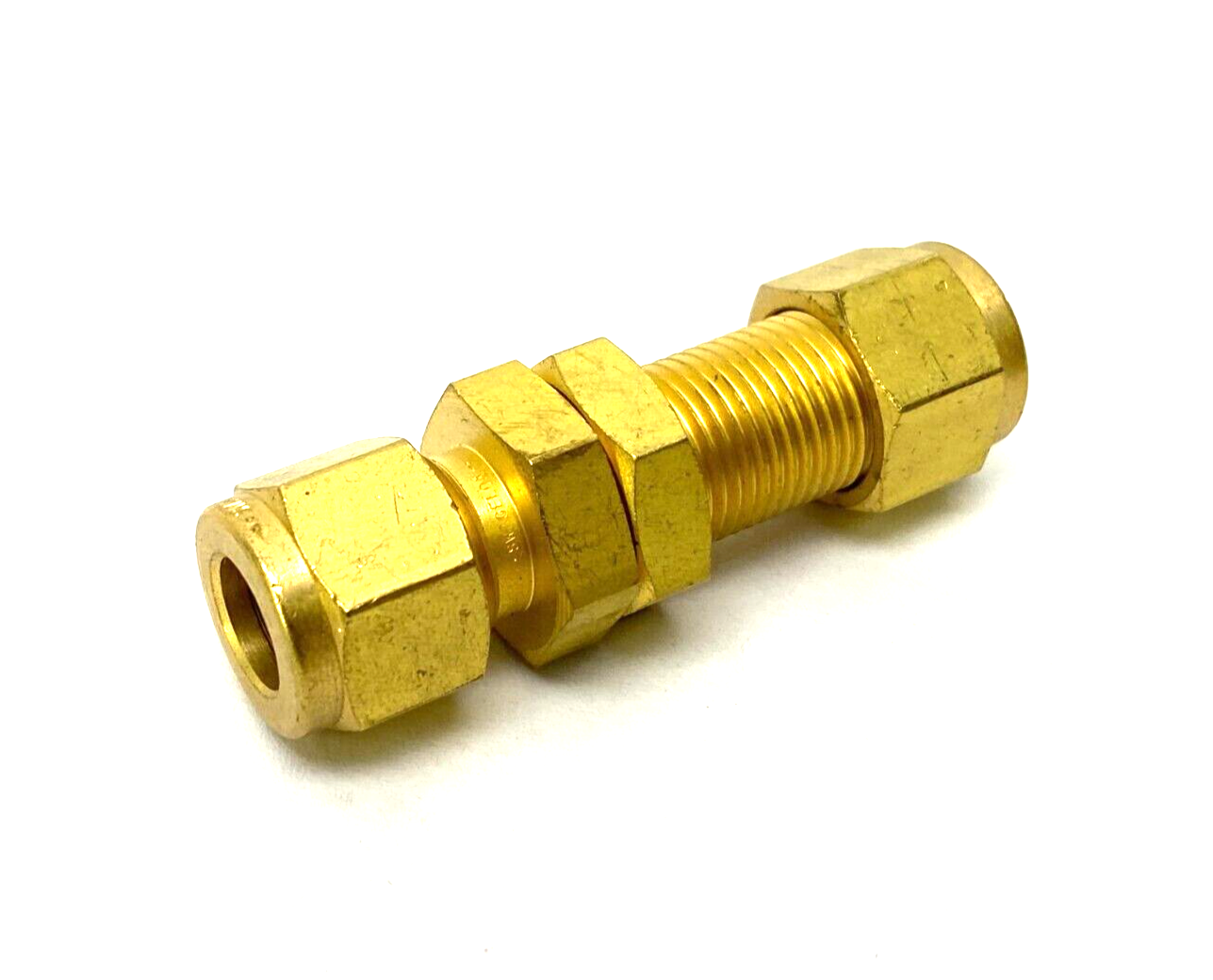 Swagelok B-600-61 Brass Bulkhead Compression Tube Fitting 3/8" Tube OD - Maverick Industrial Sales