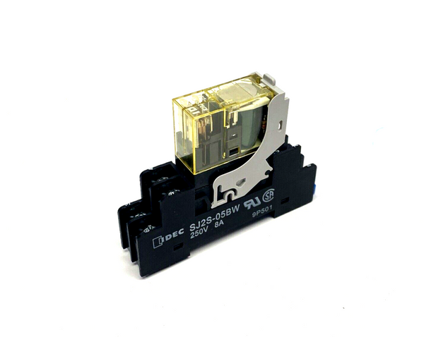 IDEC RJ22S-CL-D24 Plug-In Relay, Bifurcated 24VDC 1A w/ SJ2S-05BW Base - Maverick Industrial Sales