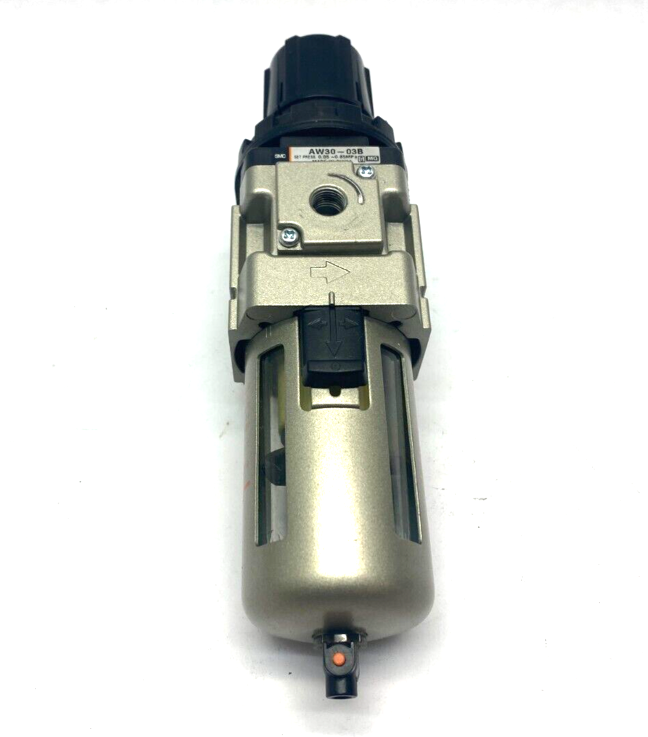 SMC AW30-03B Modular Filter Regulator 0.5~0.85MPa Set Press w/ Mounting Bracket - Maverick Industrial Sales
