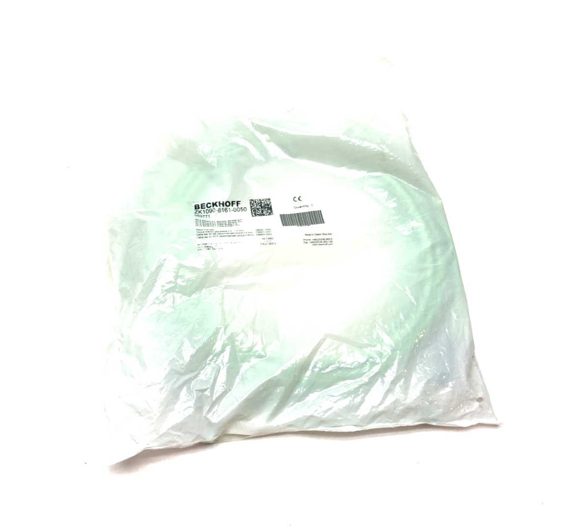 Beckhoff ZK1090-6161-0050 Double Ended EtherCAT Cable M12 4-Pin 053771 - Maverick Industrial Sales