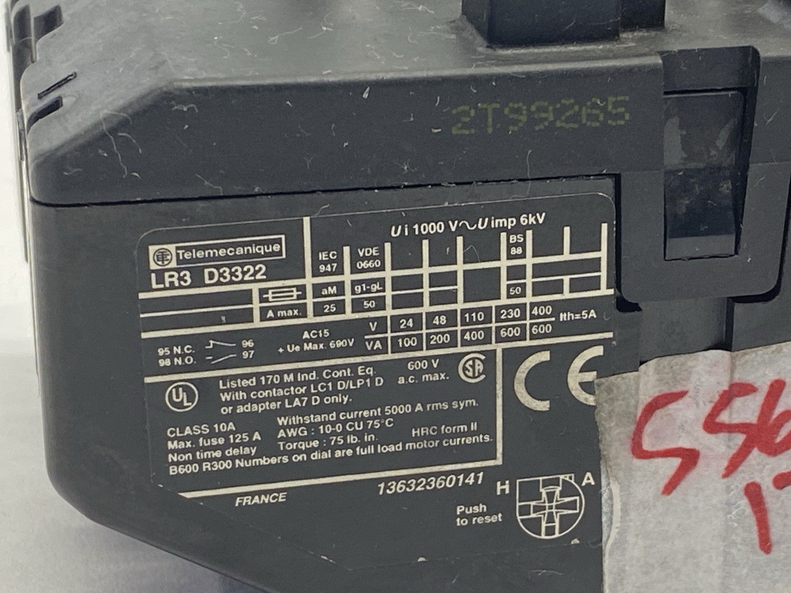 Telemecanique LR3D3322 Thermal Overload Relay 17-25A - Maverick Industrial Sales