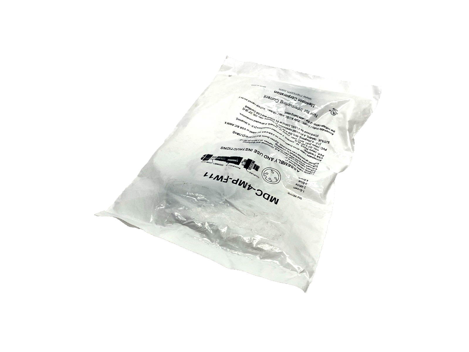 MDC-4MP-FW11 | Mencom Field Wireable Connector Micro-DC M12 Male 4-Pin 5-10mm PG11 - New - Maverick Industrial Sales