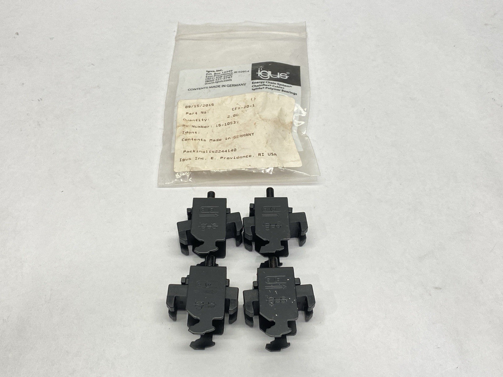 CFX-20-1 | Igus Strain Relief Clamps LOT OF 4 - New Other - Maverick Industrial Sales