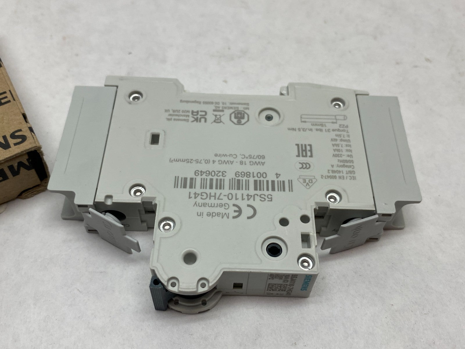 Siemens 5SJ4110-7HG41 Miniature Circuit Breaker 10A 1-Pole C-Char. - Maverick Industrial Sales