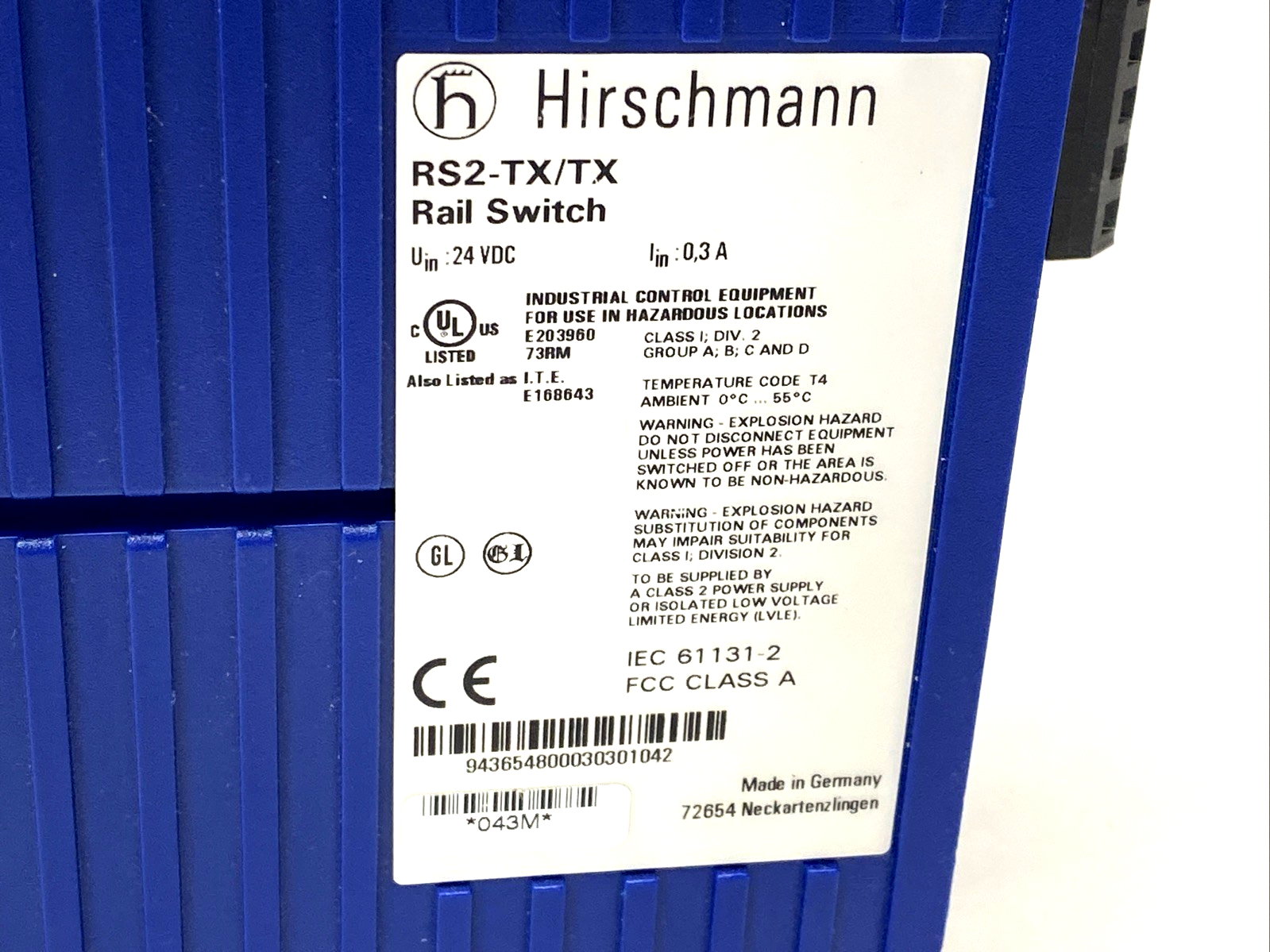 RS2-TX/TX | Hirschmann Industrial Ethernet Switch, Rail Switch - Used - Maverick Industrial Sales