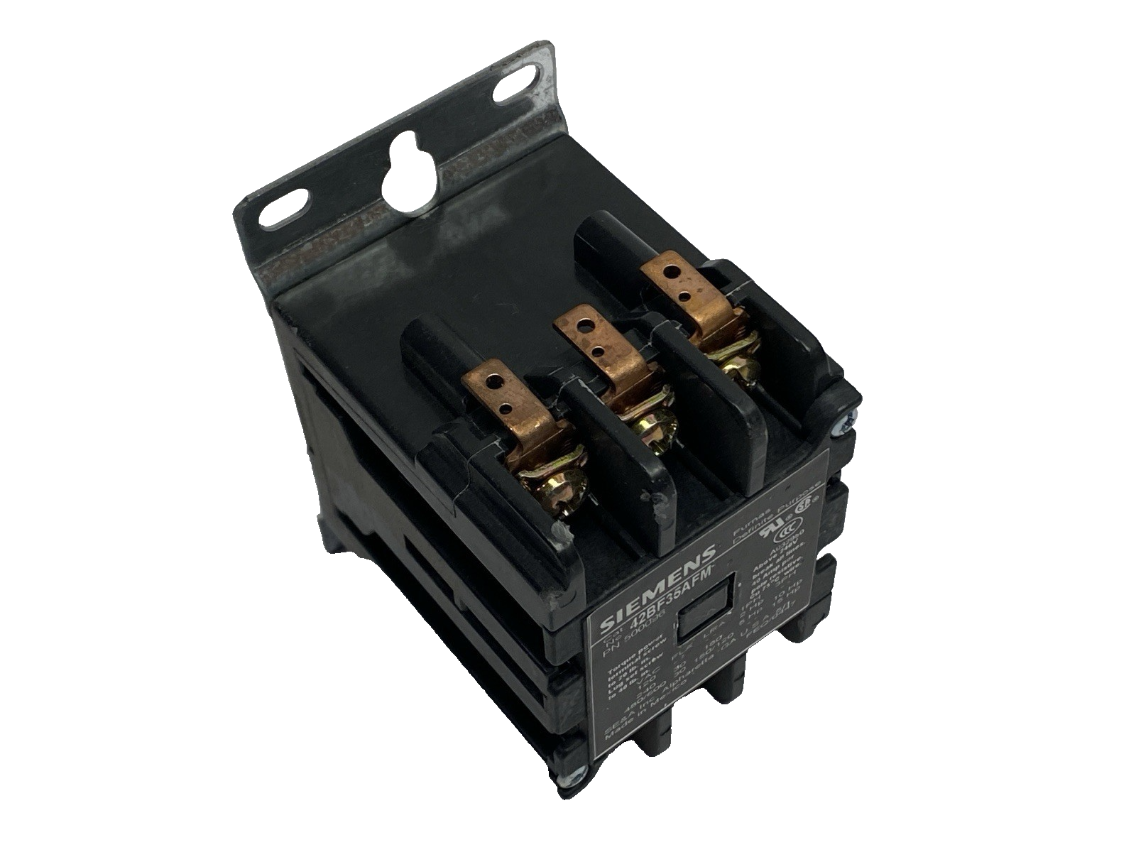 Siemens 42BF35AFM Definite Purpose Contactor 3-Pole 30A 120VAC 500096 - Maverick Industrial Sales
