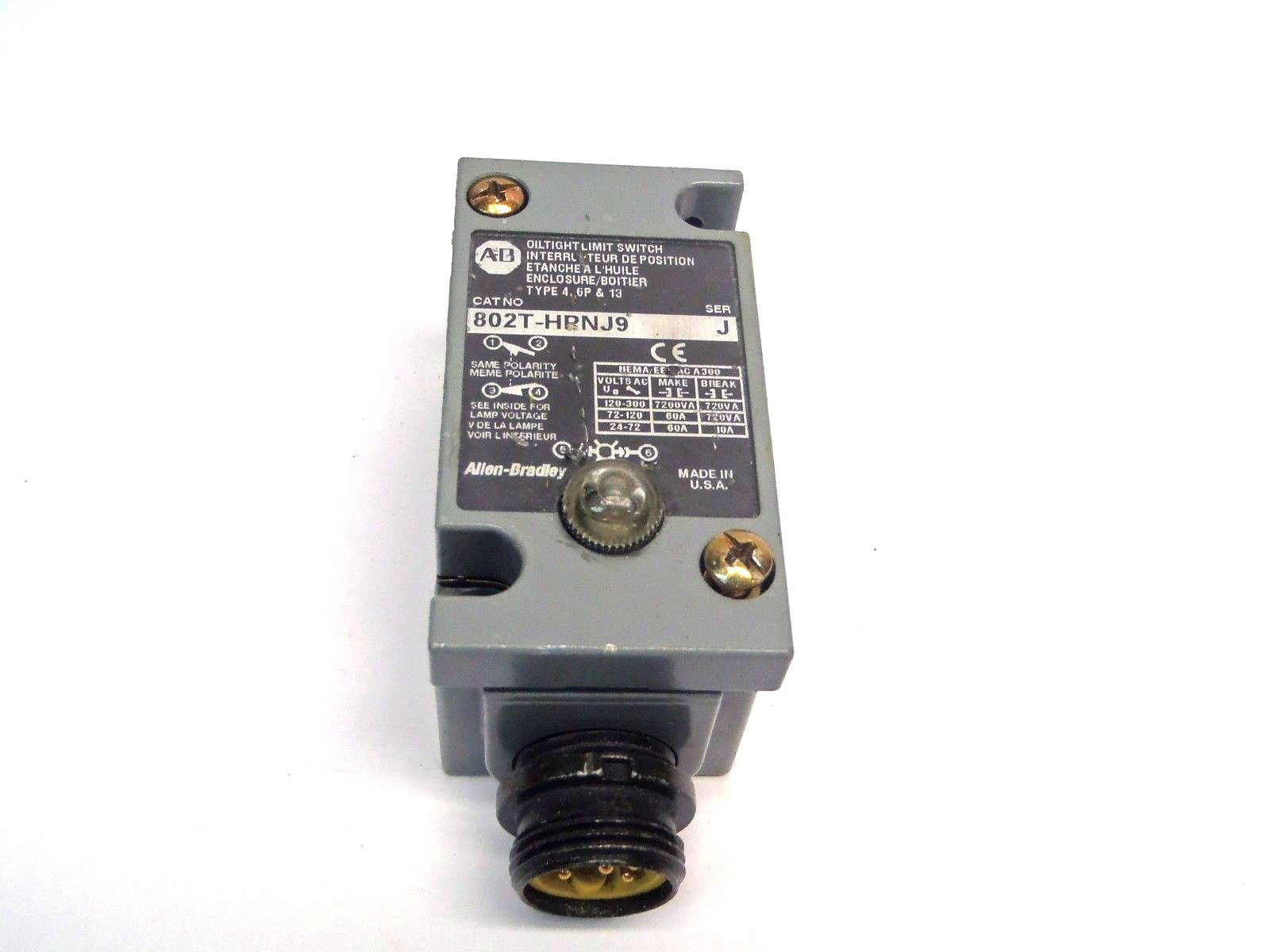 Allen Bradley 802T-HPNJ9 Series J Type 4,6P,13 Oil-Tight Limit Switch - Maverick Industrial Sales