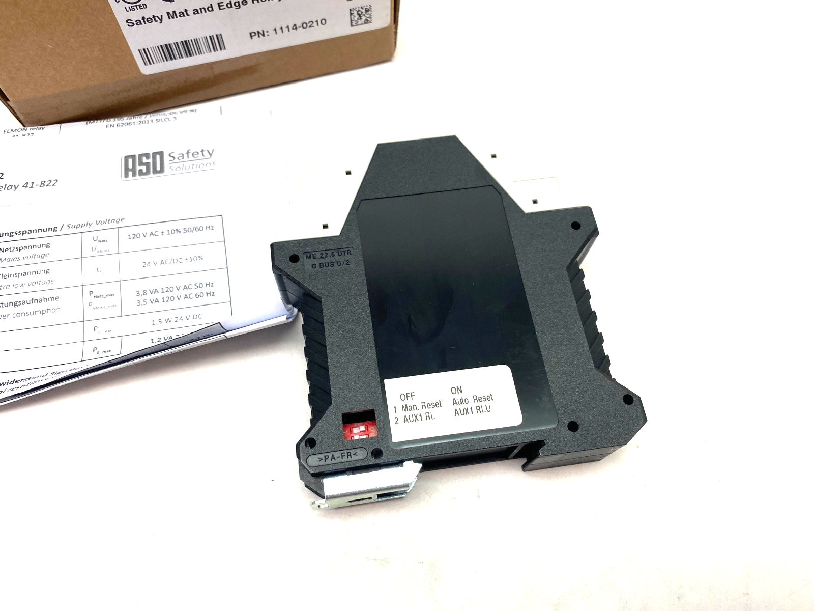 ASO Safety Solutions 1114-0210 Safety Mat and Edge Relay ELMON relay 41-822 - Maverick Industrial Sales