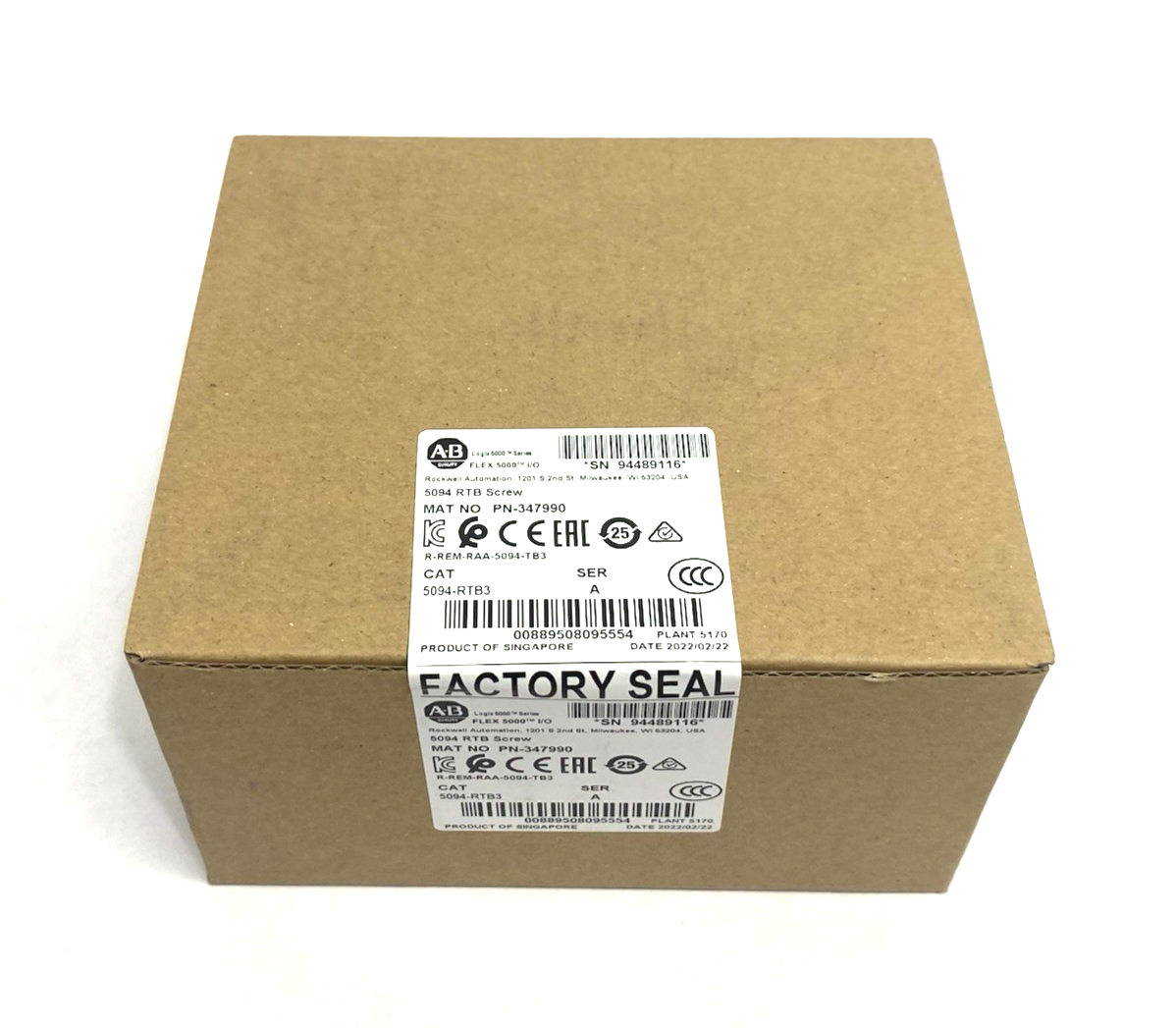 5094-RTB3 | Allen Bradley Ser. A FLEX 5000 I/O RTB Screw Terminal Module - New - Maverick Industrial Sales