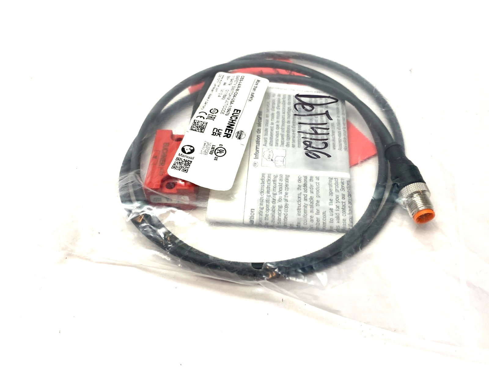 Euchner CES-I-AR-M-C04-USA-119479 Multicode Safety Switch, RFID, M12 Connector - Maverick Industrial Sales