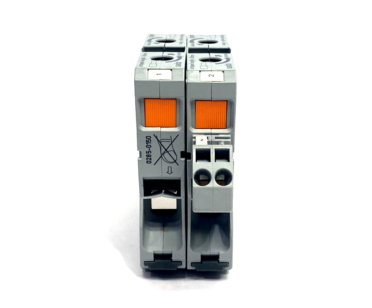 0285-0150,285-0150,029424039560 | Wago 0285-0150 Terminal Block 150A 8-1/0 AWG 8-2/0 AWG 029424039560 LOT OF 2 - Used - Maverick Industrial Sales