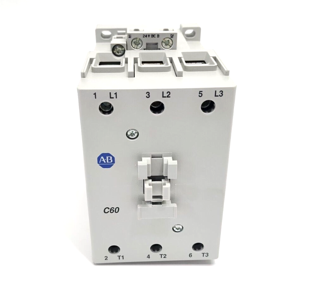 100-C60DJ01 | Allen Bradley Ser B 60A IEC Contactor 24VDC Integrated Diode 1NC 0NO - New – Open Box - Maverick Industrial Sales