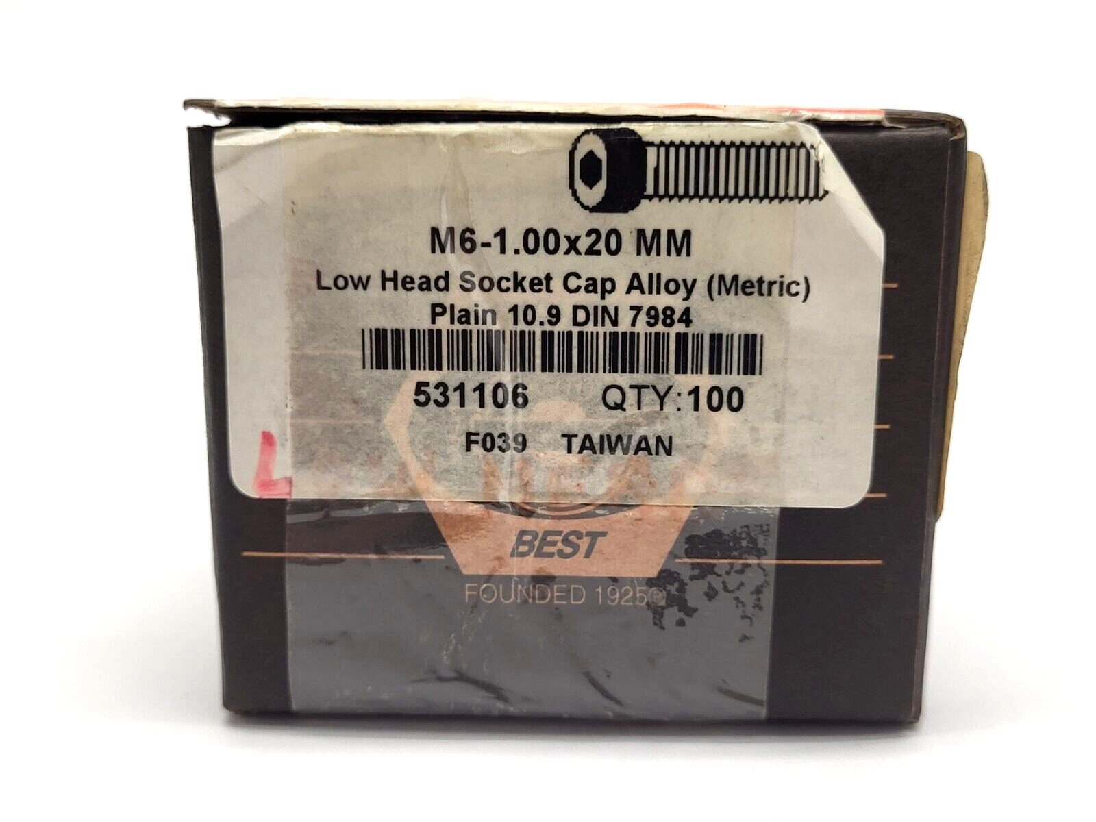 Brighton-Best M6-1.00x20mm Low Head Socket Cap Alloy, LOT OF 94 - Maverick Industrial Sales