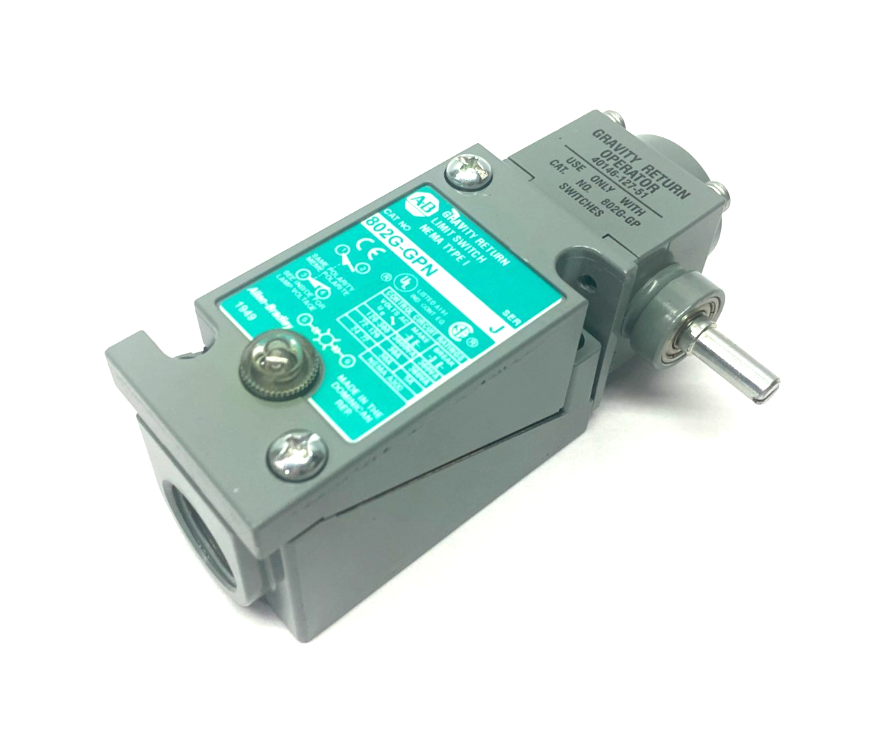 Allen Bradley 802G-GPN Ser. J Gravity Return Limit Switch NEMA Type 1 - Maverick Industrial Sales