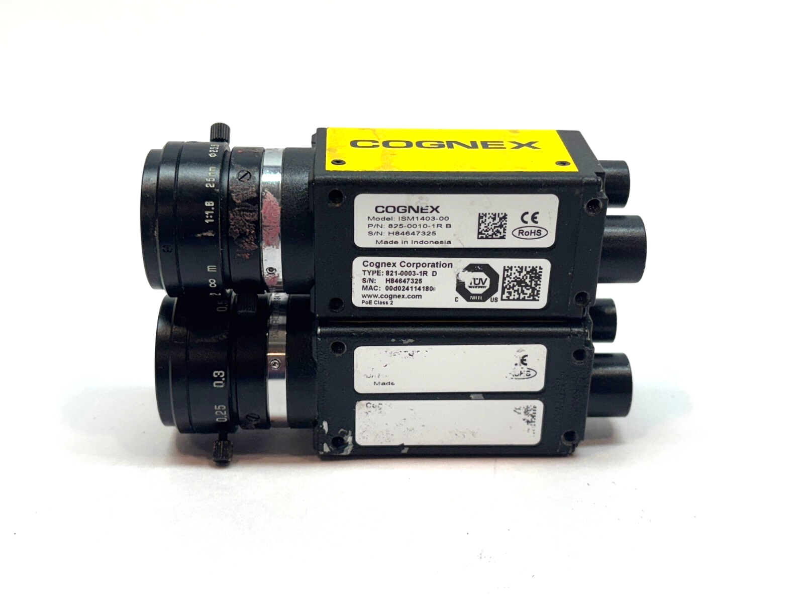 Cognex In-Sight Vision System Cameras, LOT OF 2, ISM, ISM1403, Tamron Lens - Maverick Industrial Sales