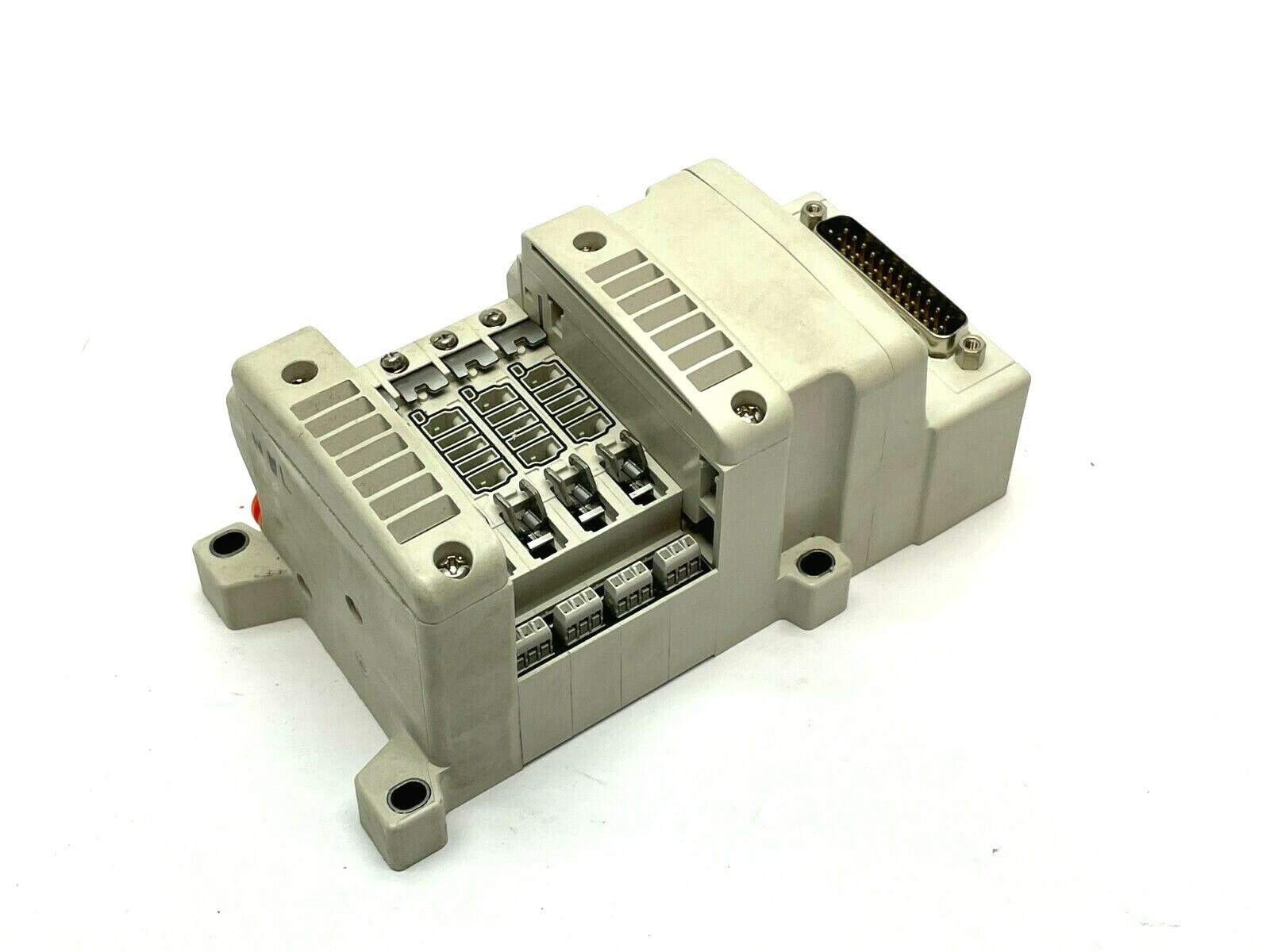 VV5QC11-04N3FD0-S | SMC Base Mount Plug-In Manifold - Used - Maverick Industrial Sales