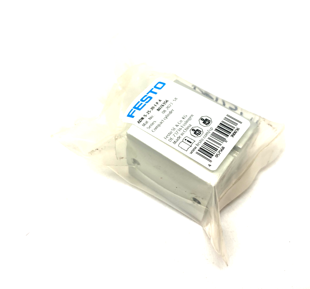 Festo ADN-S-25-20-I-P-A Compact Cylinder Dbl-Acting 20mm Stroke 8076356 - Maverick Industrial Sales