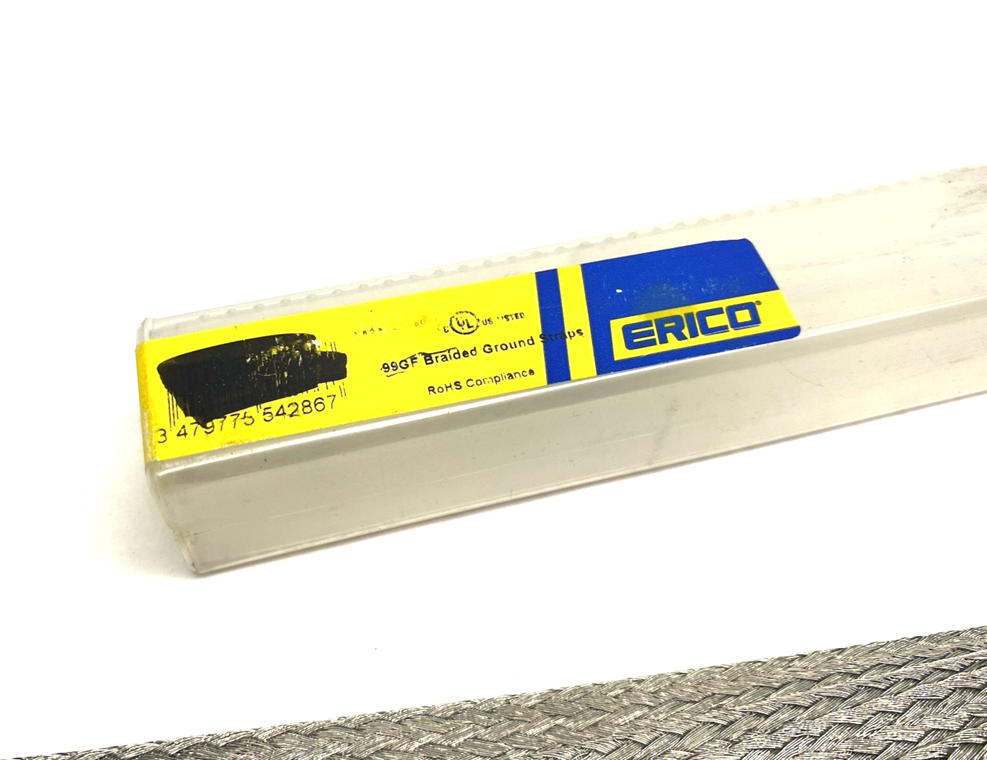 554286 | Erico nVent ERIFLEX Braided Grounding Strap Stainless Steel PKG OF 6 - New – Open box - Maverick Industrial Sales