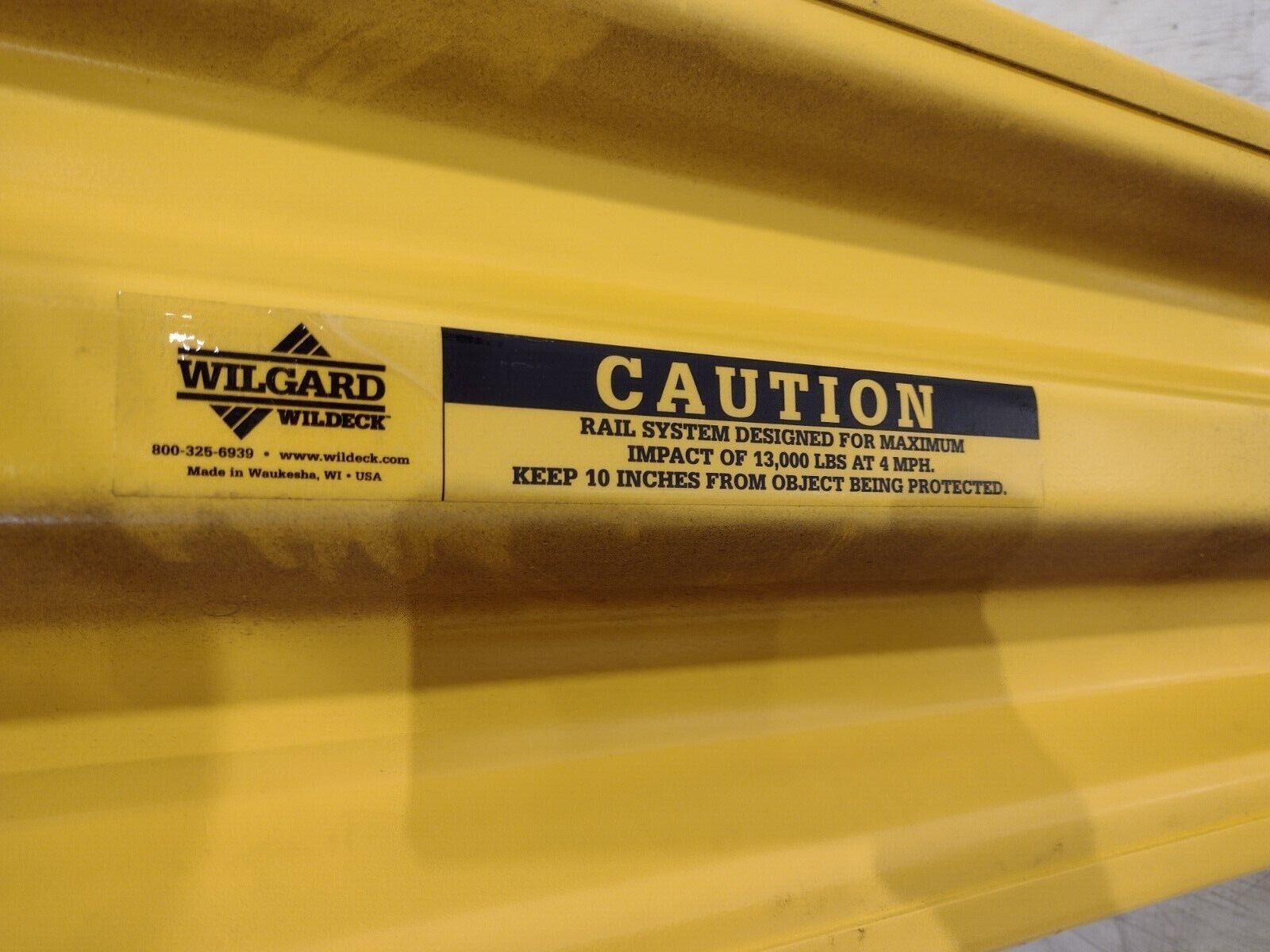 WilDeck WG4 Wilgard XT Series Drop In Heavy Duty Single Guard Rail Yellow - Maverick Industrial Sales