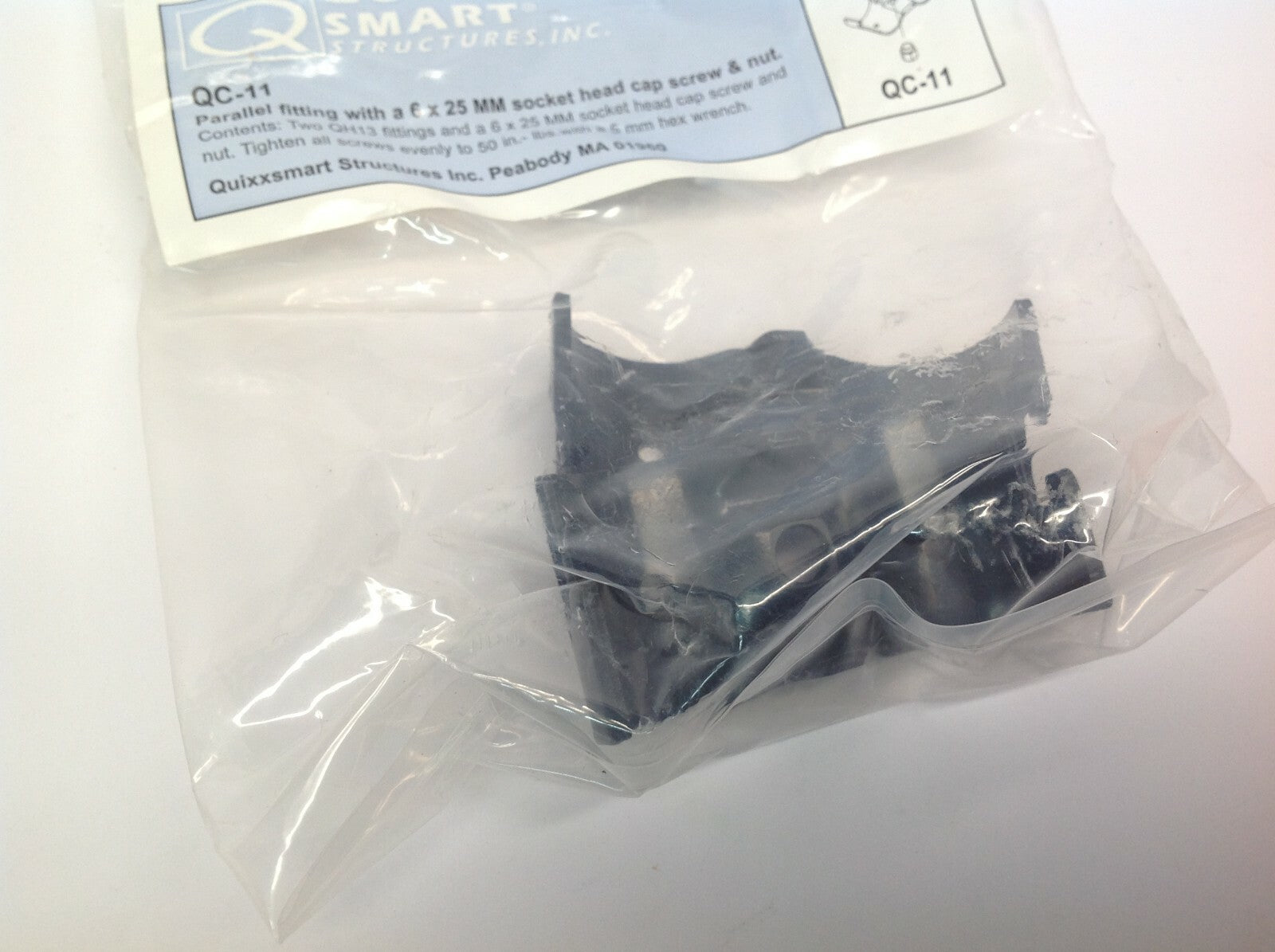 Quixx Smart Structures QC-11 Parallel Fitting, 6 x 25 MM Socket Head Cap Screw - Maverick Industrial Sales