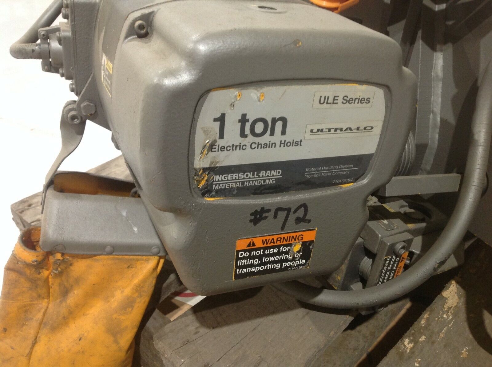 ULE2S010M4-10-8A4NKU | Ingersoll Rand Hoist with Driven Trolley 1 Ton ULE Ultra-Lo - Used - Maverick Industrial Sales