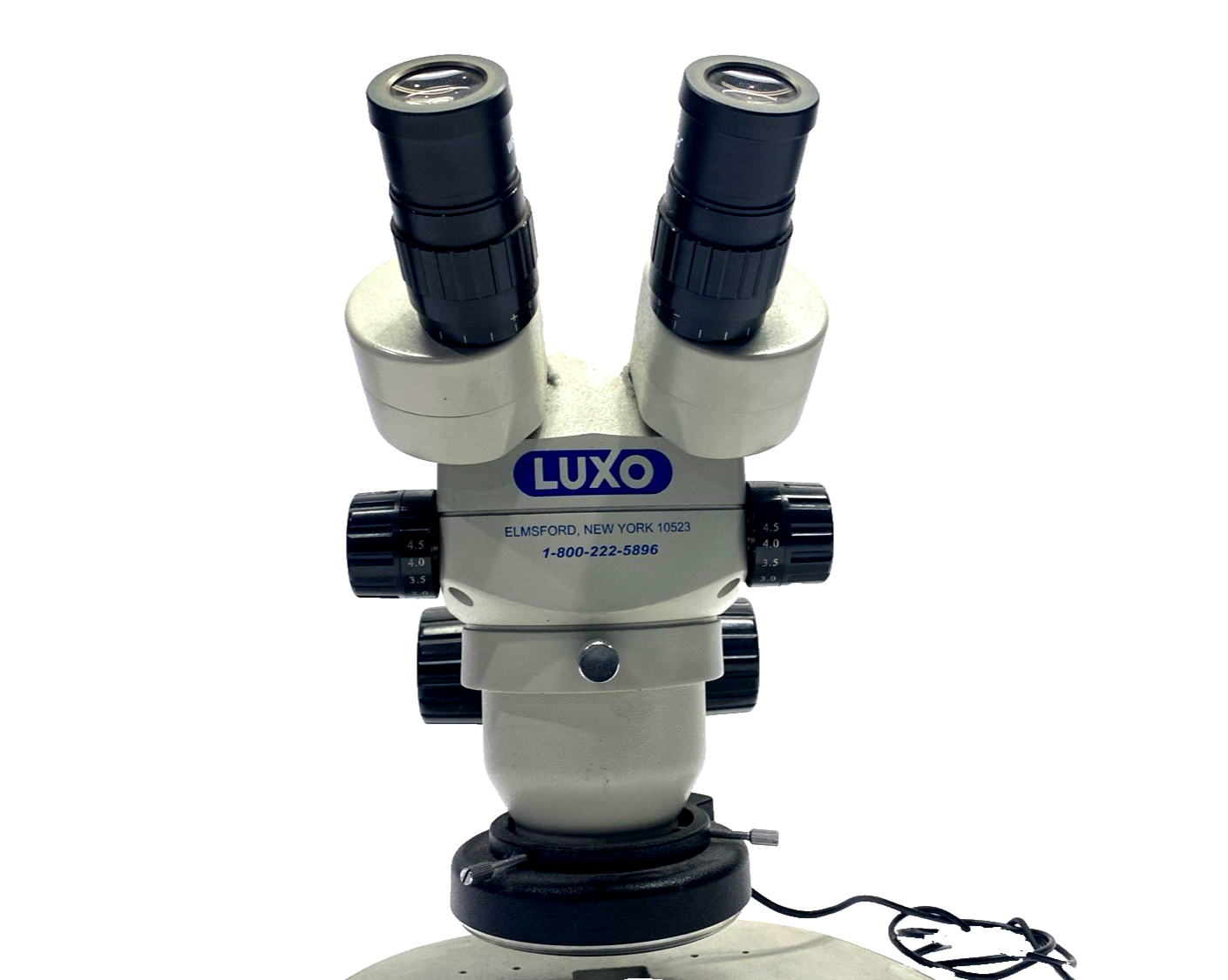 LX 23700 | Luxo Stereo Binocular Microscope 0.7-4.5, w/ WFX10X/22 Eyepiece & Light - Used - Maverick Industrial Sales