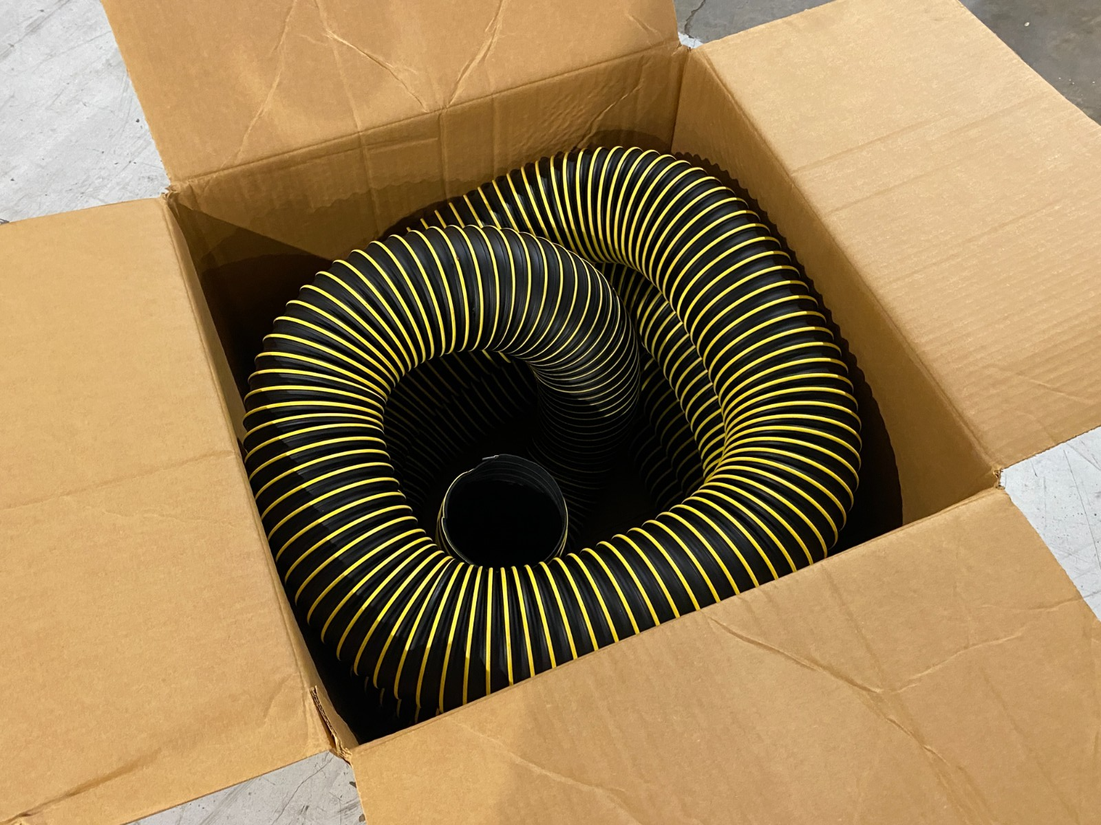 Flexaust 8901045000 Flexible Tubing Exhaust Hose T-7W 4.5" ID BOX OF 25 FEET - Maverick Industrial Sales