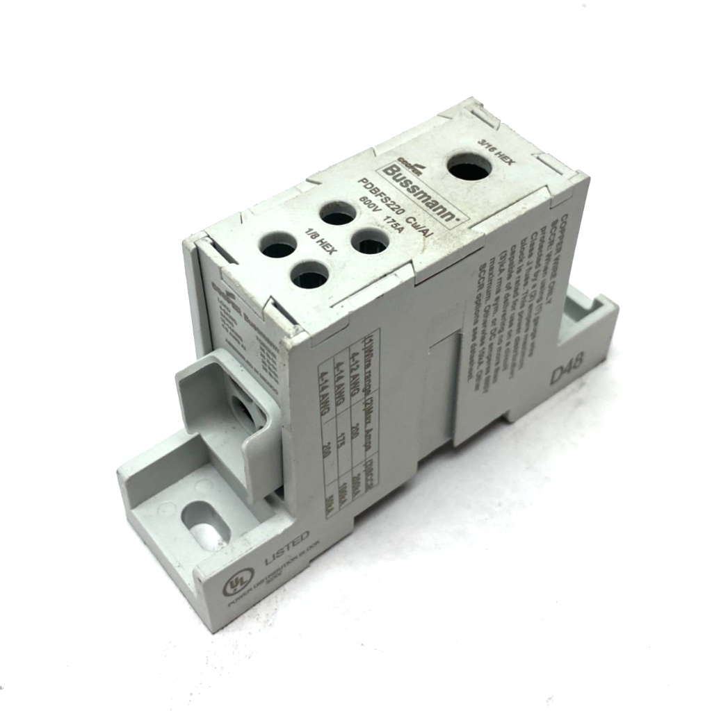 Cooper Bussmann PDBFS220 Power Distribution Block 600V 175A - Maverick Industrial Sales
