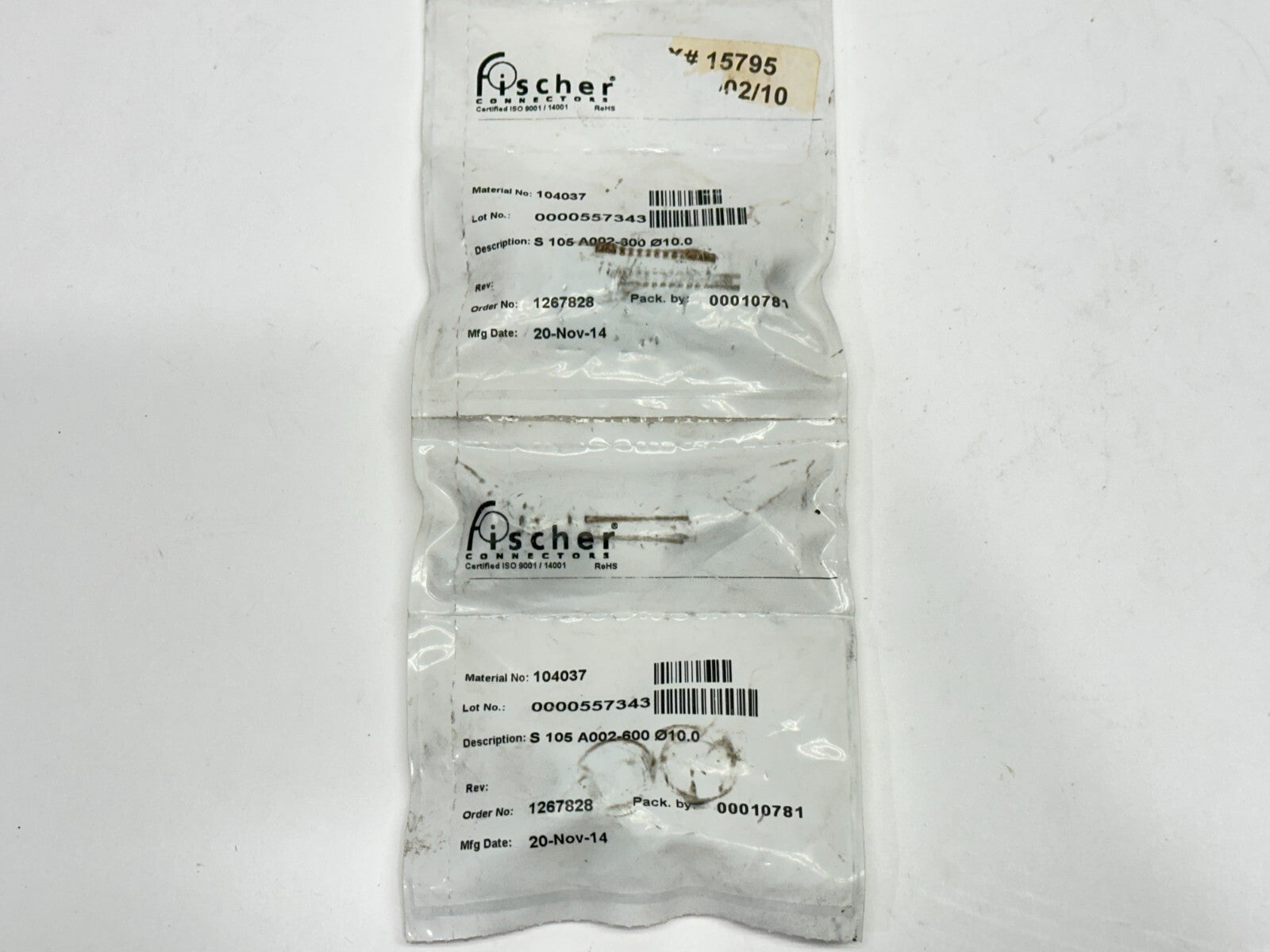 Fischer Connectors 105 A002-600 10.0 Series 105 Locking Coax Plug 104037 - Maverick Industrial Sales