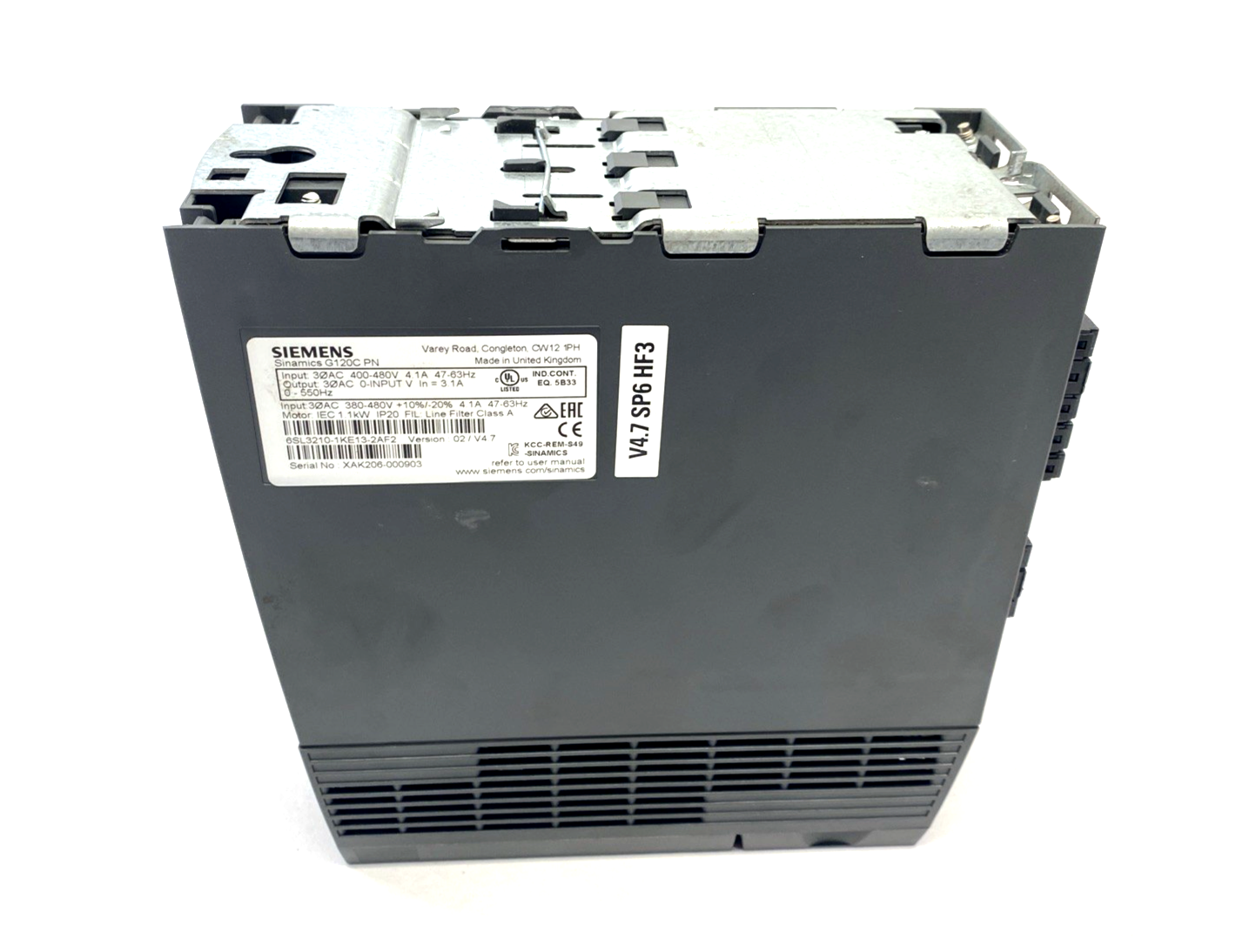 6SL3210-1KE13-2AF2 | Siemens SINAMICS G120C 3PH AC 380-480V 47-63Hz IEC 1.1kW - Used - Maverick Industrial Sales