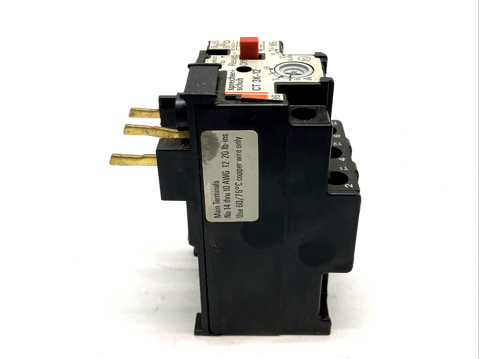 Sprecher+Schuh CT 3K-12 Overload Relay 1.8-2.7A - Maverick Industrial Sales