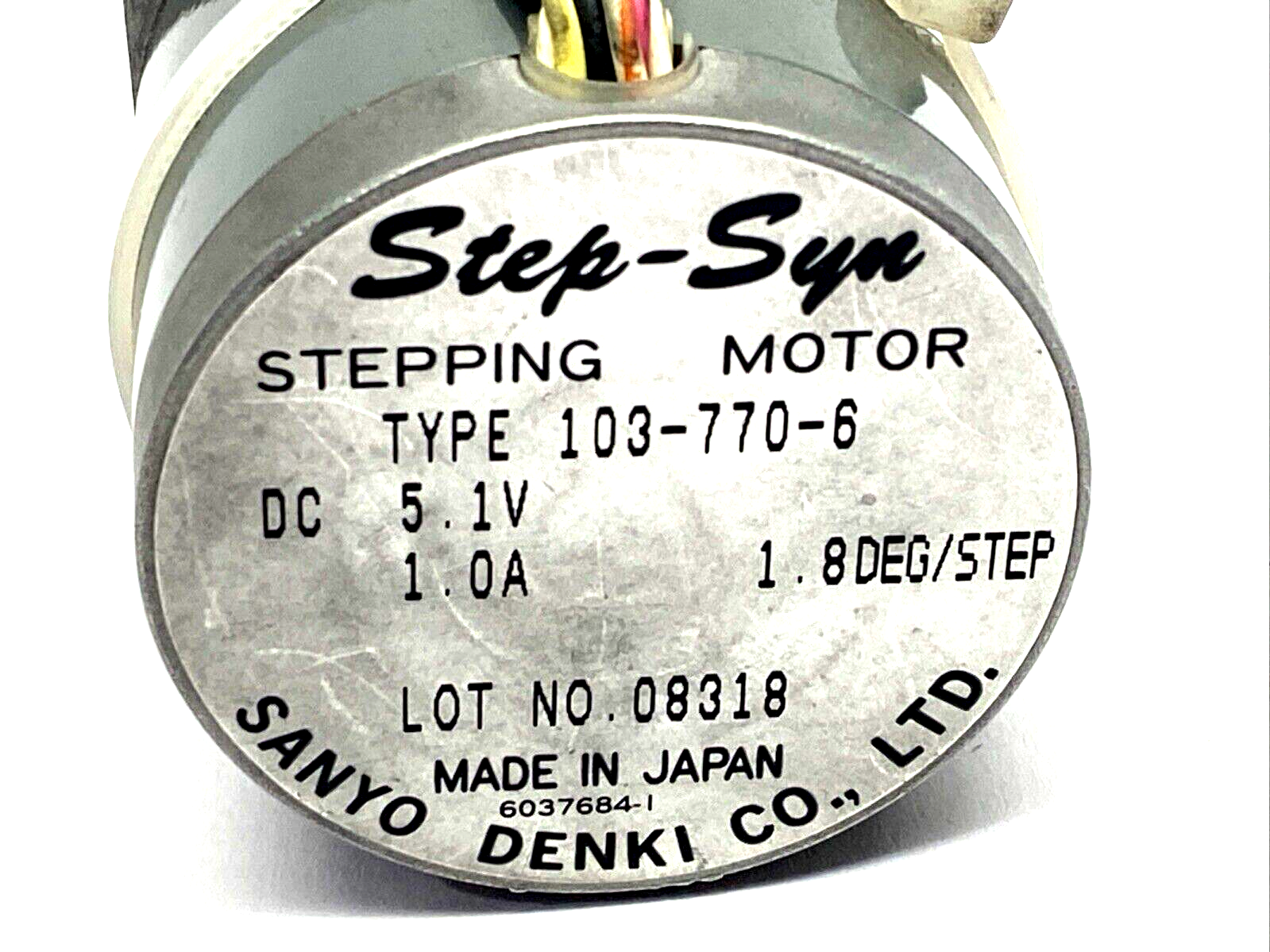Sanyo Denki 103-770-6 Step-Syn Stepping Motor 1A 5.1V 1.8 Deg/Step - Used - Maverick Industrial Sales