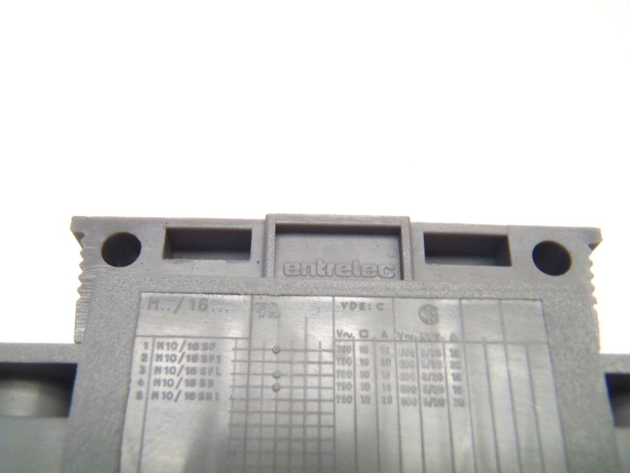 Entralec M10/16.SF Fuse Terminal Block 16A 250V LOT OF 3 - Maverick Industrial Sales